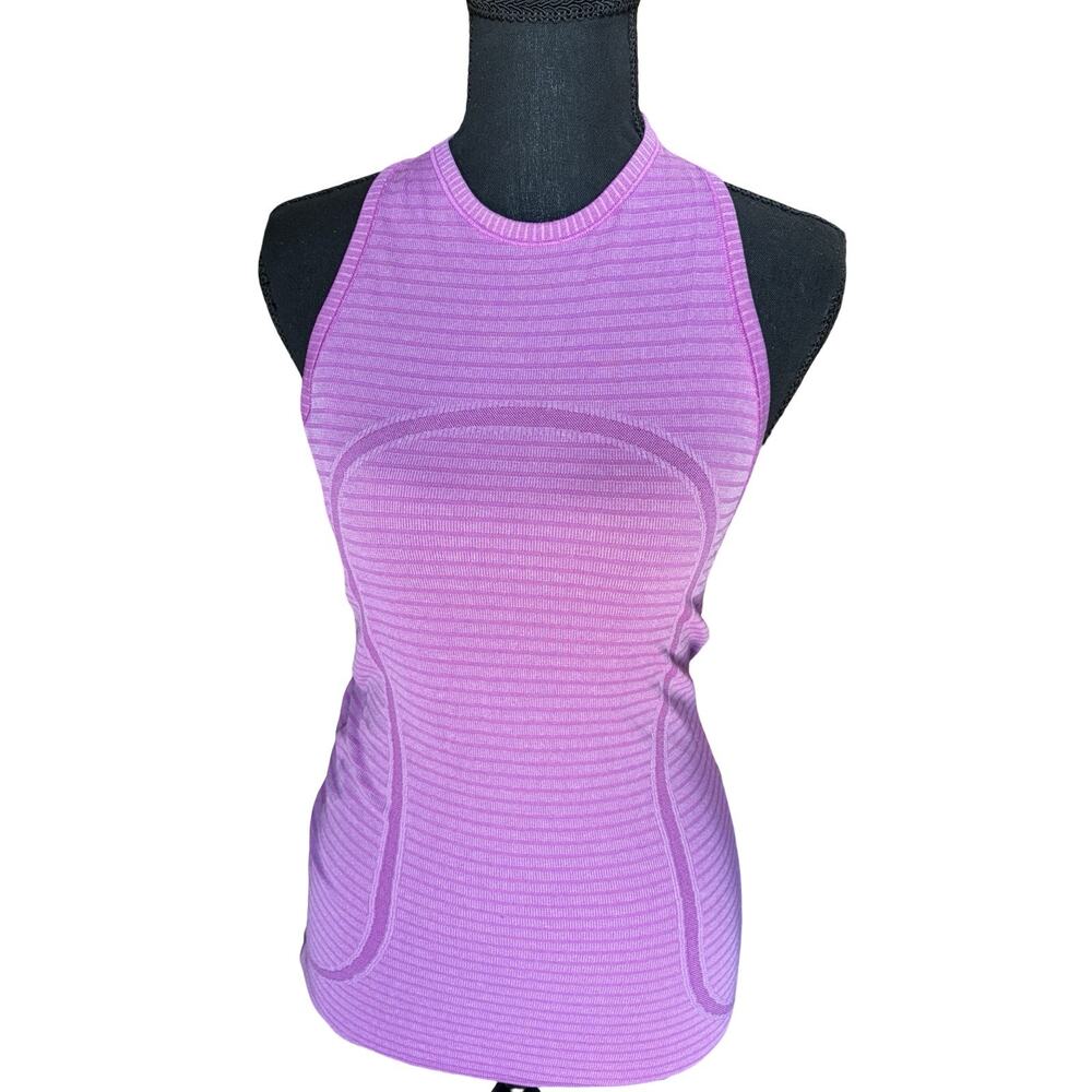 Lululemon Athletica Purple Pink Seamless Racerback Tank Top Womens Size 6